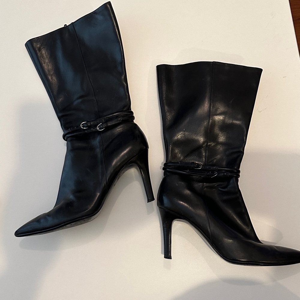 Enzo Angiolini Black Heeled Boots